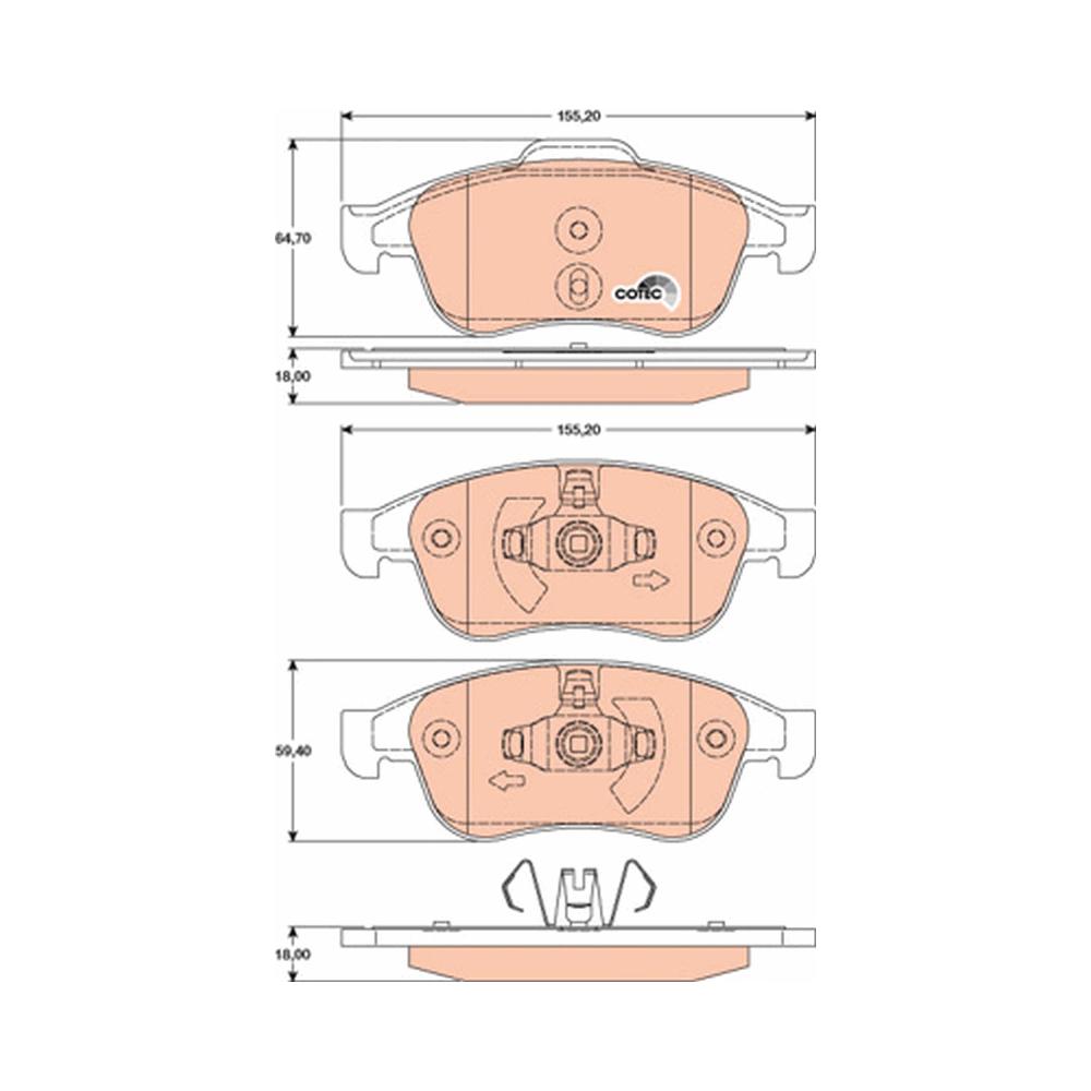Set placute frana fata TRW GDB1789