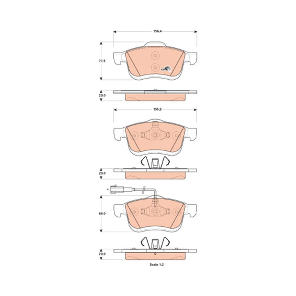 Set placute frana fata TRW GDB1864