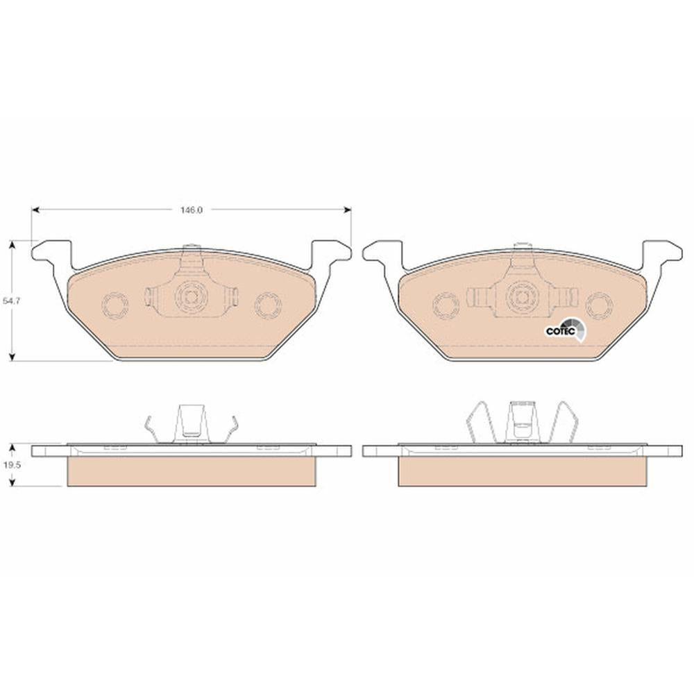 Set placute frana fata TRW GDB1984