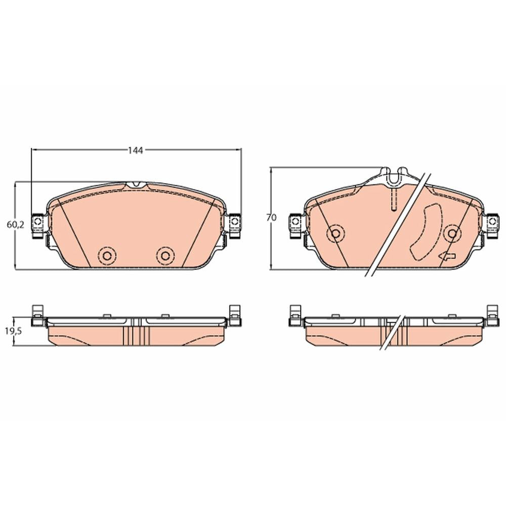 Set placute frana fata TRW GDB2070