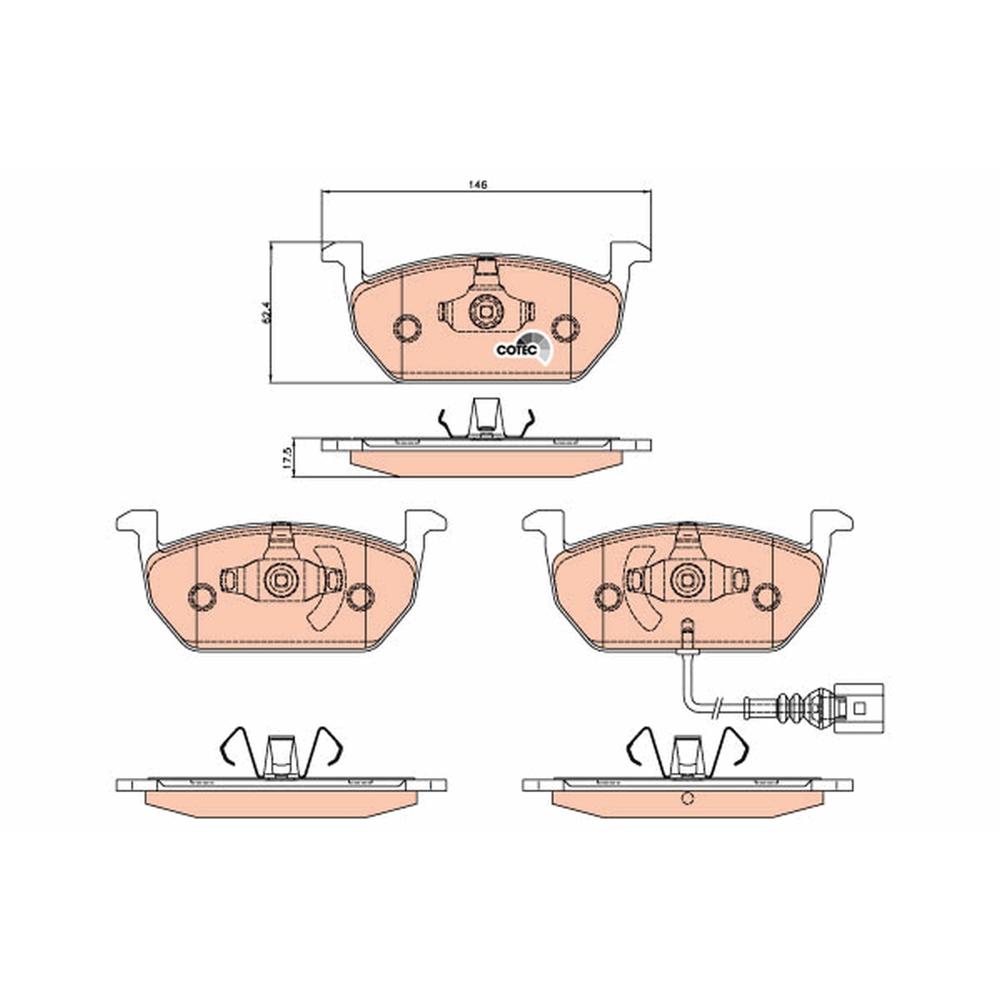 Set placute frana fata TRW GDB2080