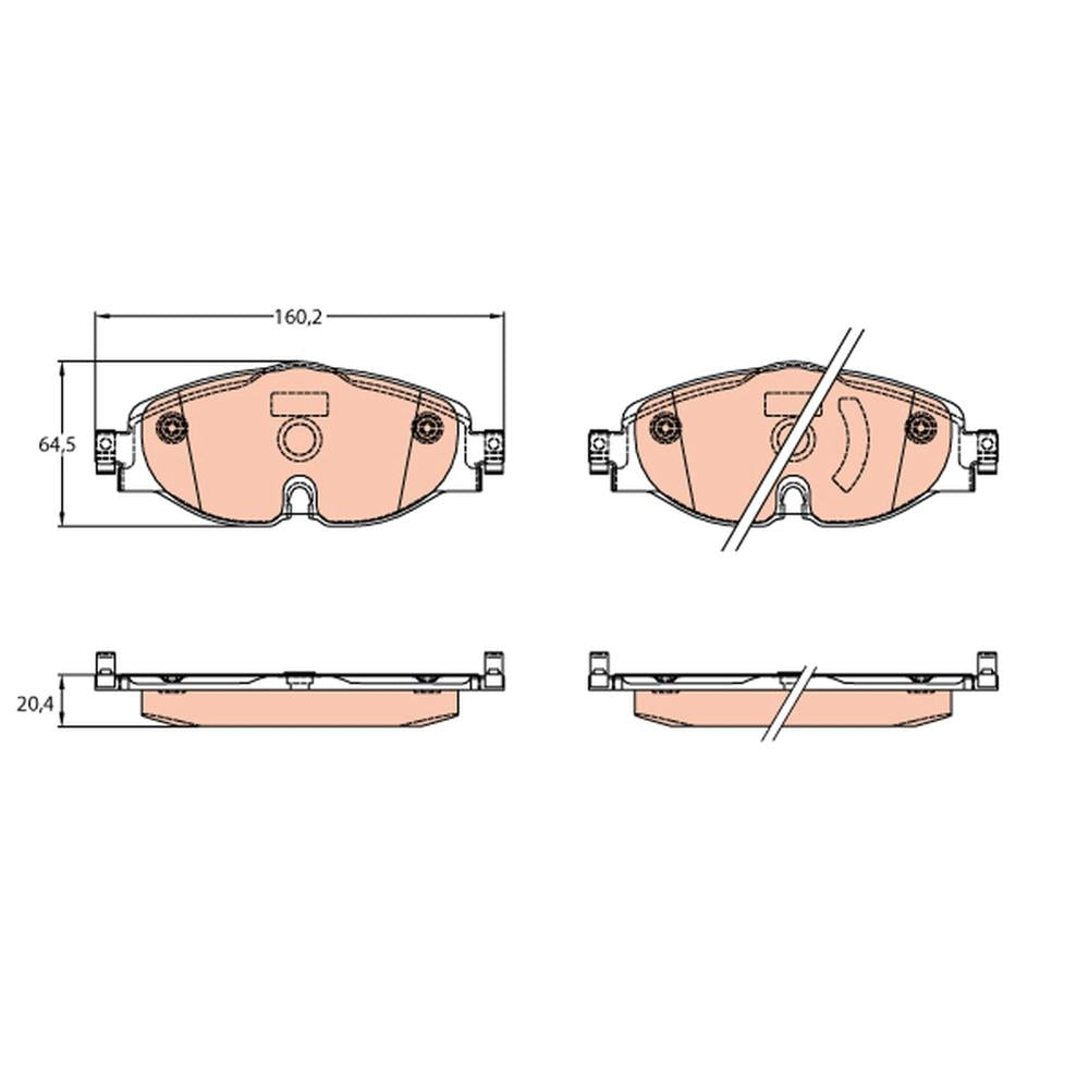 Set placute frana fata TRW GDB2143