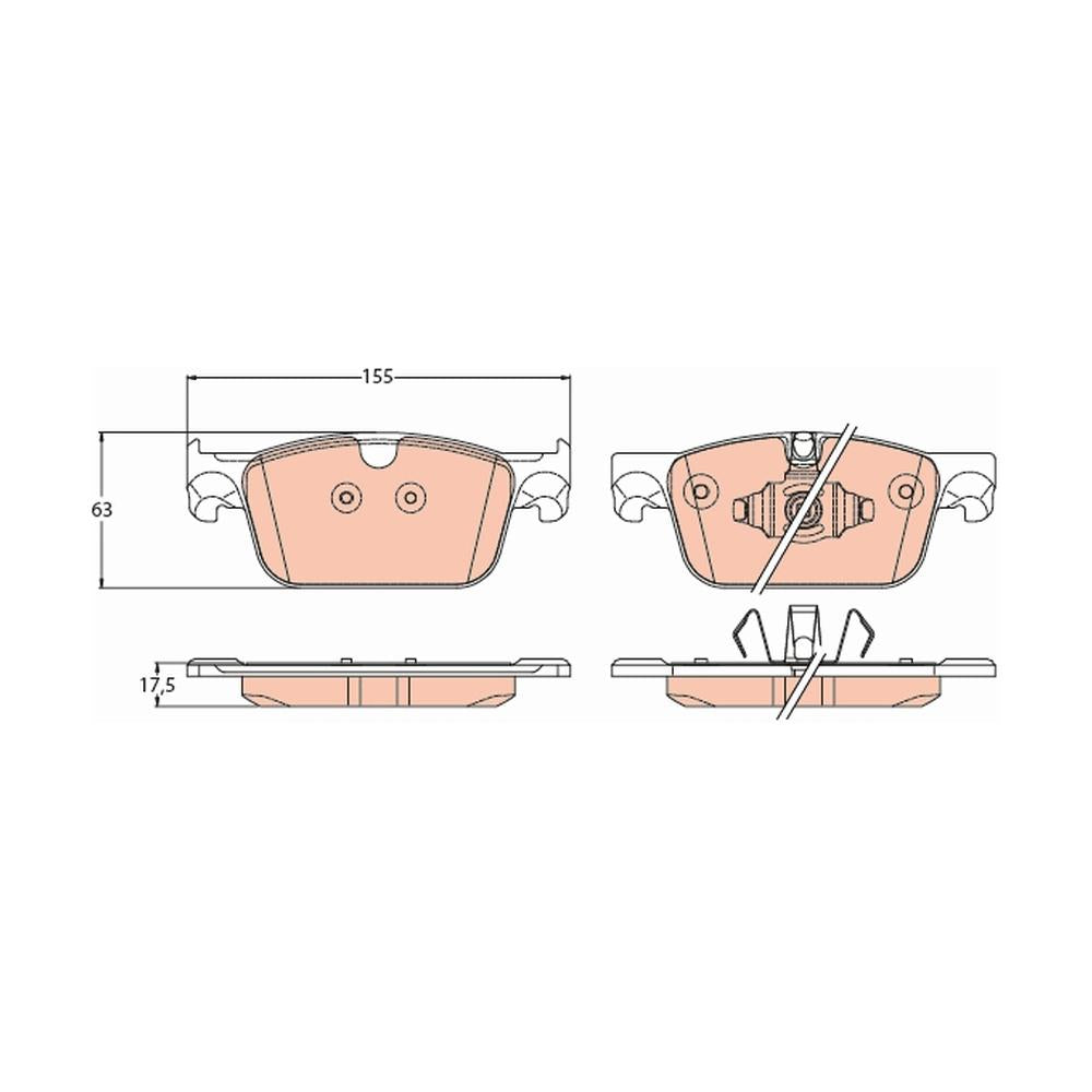 Set placute frana fata TRW GDB2221