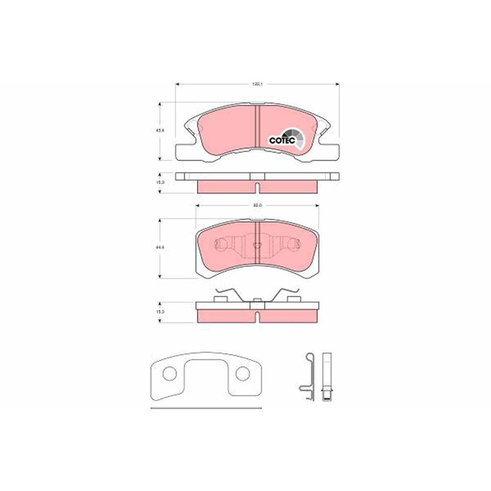 Set placute frana fata TRW GDB3358