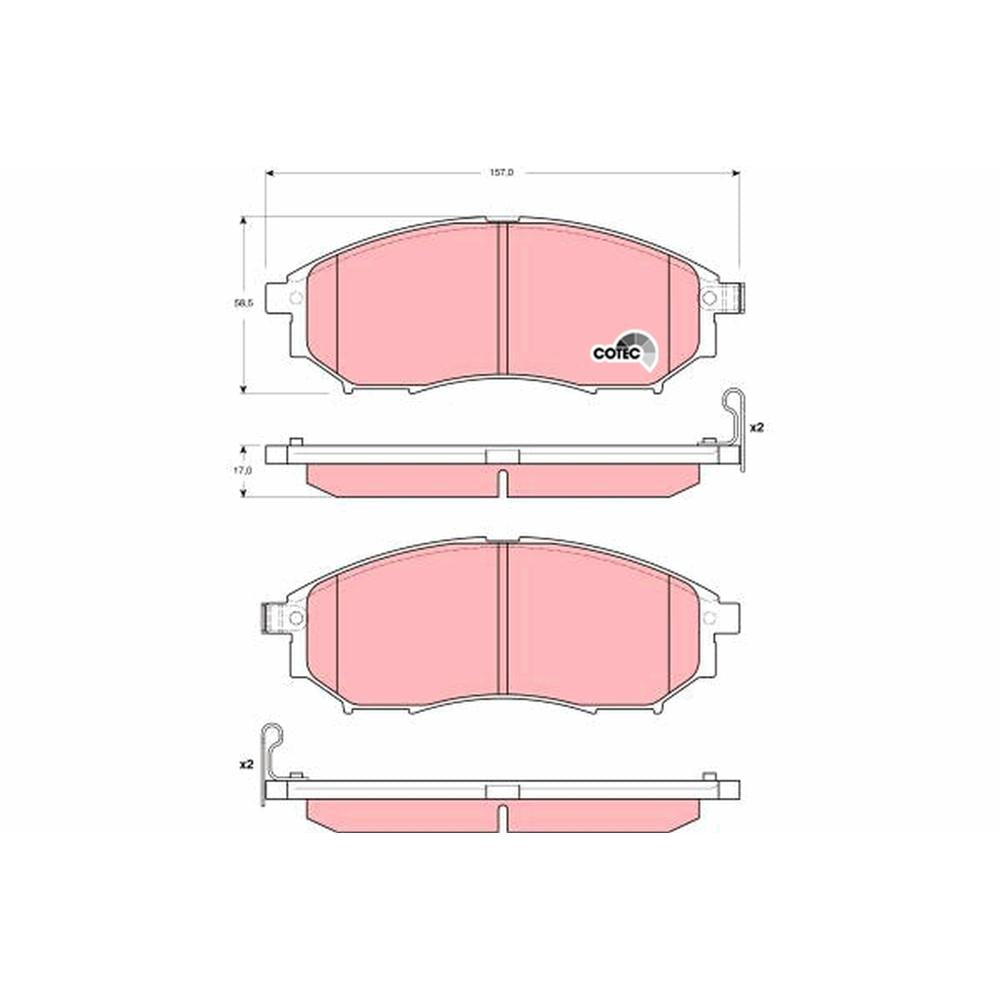 Set placute frana fata TRW GDB3392