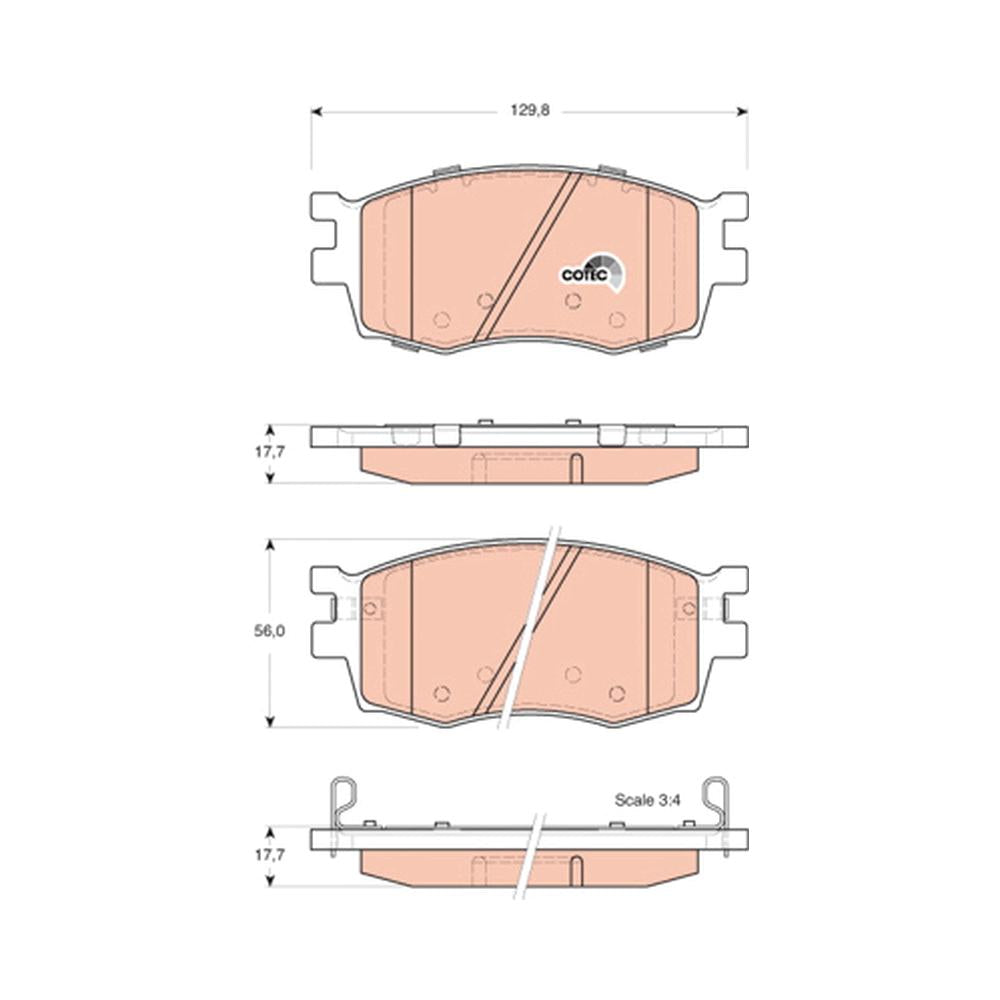 Set placute frana fata TRW GDB3420