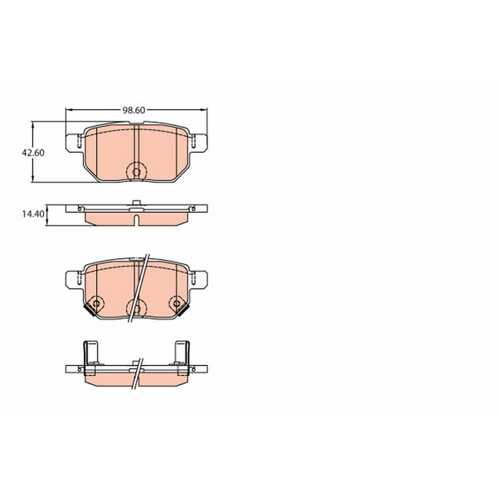 Set placute frana spate TRW GDB3454