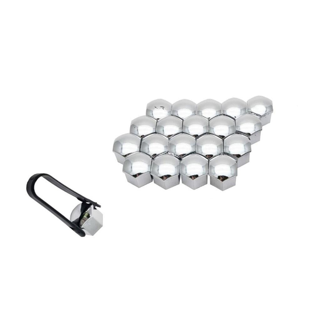 Capac prezoane 19 mm crom set 20 buc+cleste Mega Drive 45254