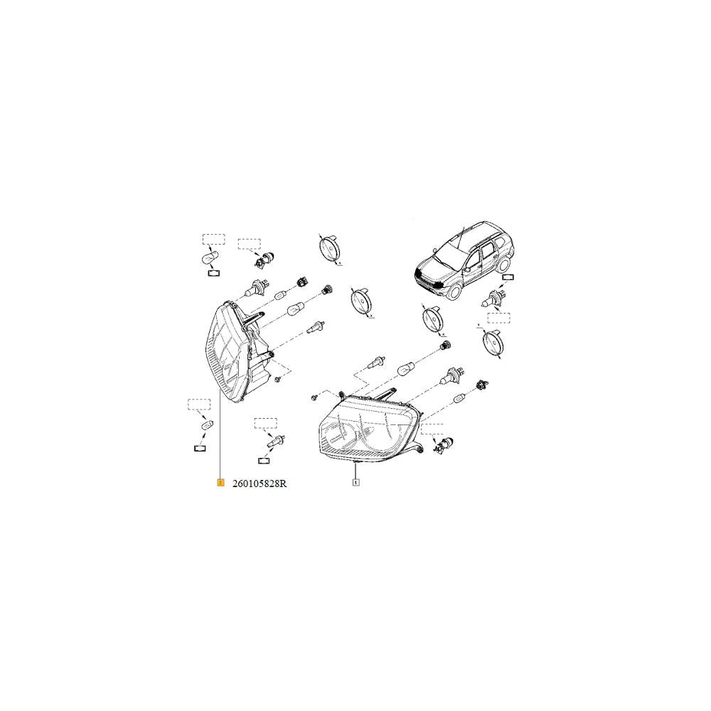 Far dreapta Duster facelift 11.13-02.15 Renault 260105828R