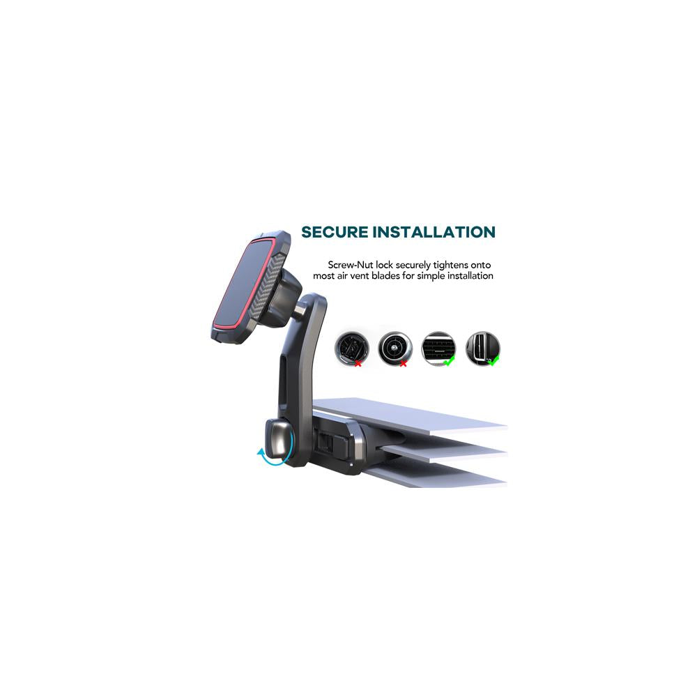 Suport telefon magnetic auto cu fixare in grila de ventilatie si brat reglabil Mega Drive 02812