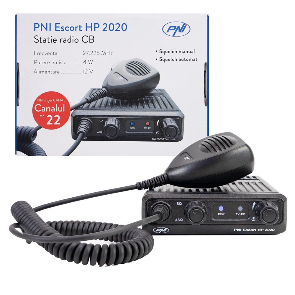 Statie radio cb Pni escort HP 2020, cu un singur canal, 4W, fm, 12V, fara zgomot PNI-HP2020