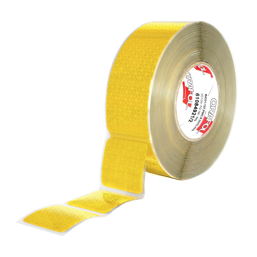 Banda reflectorizanta segmentata reflexite orafol galben 50MMX50M ece 104 Mega Drive 104246