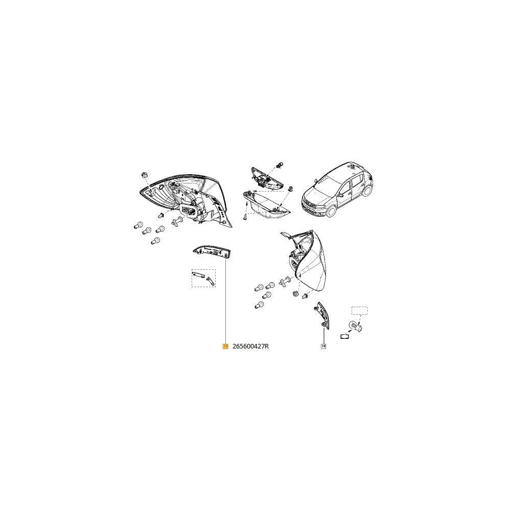 Catadioptru dr. Renault 265600427R