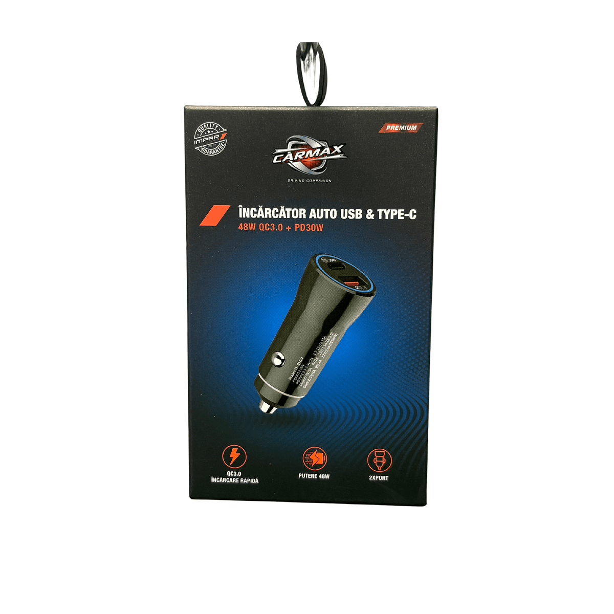 Incarcator auto Carmax USB-C, 48W 56633 – imagine 2