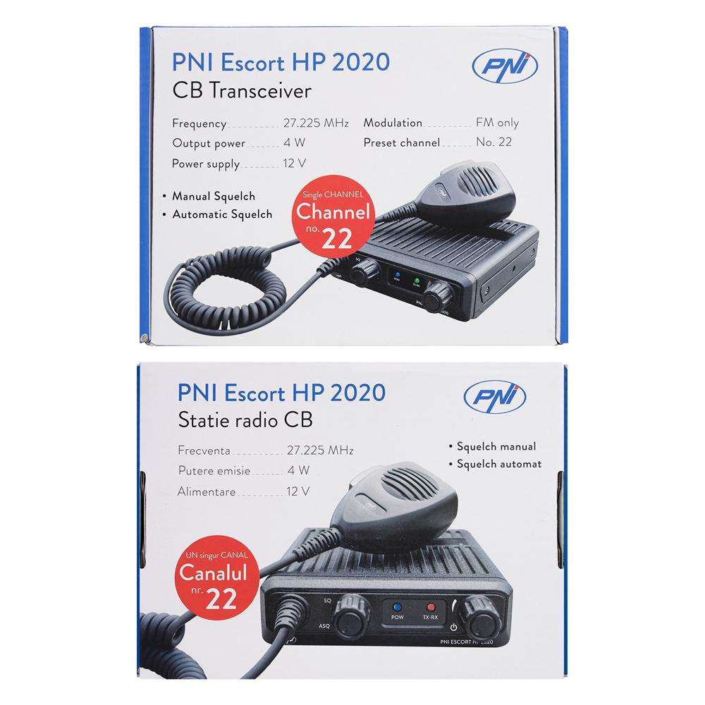 Statie radio cb Pni escort HP 2020, cu un singur canal, 4W, fm, 12V, fara zgomot PNI-HP2020