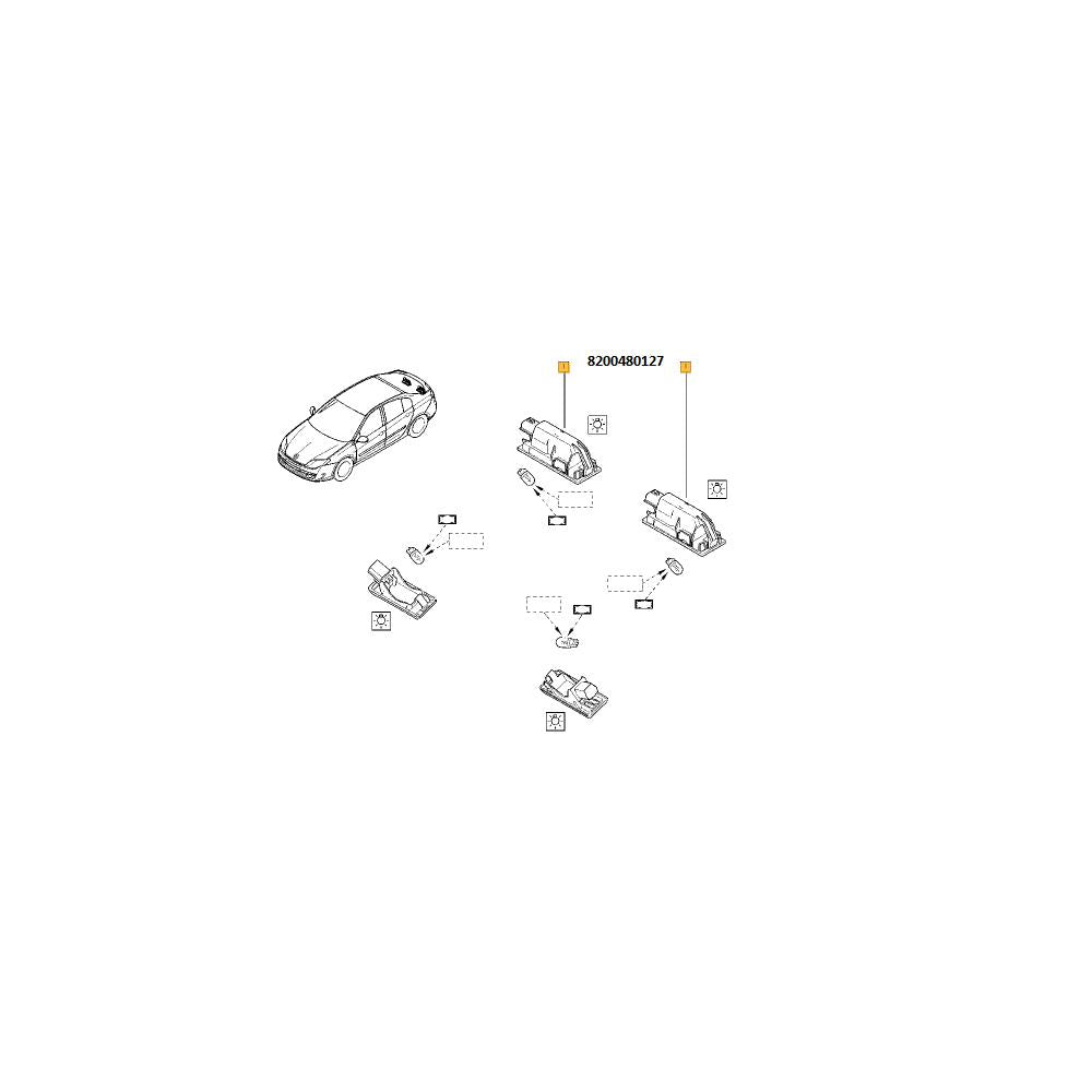Lampa numar Renault 8200480127