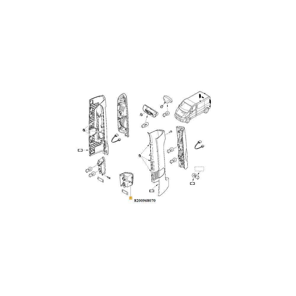 Lampa ceata spate stg. Renault 8200968070