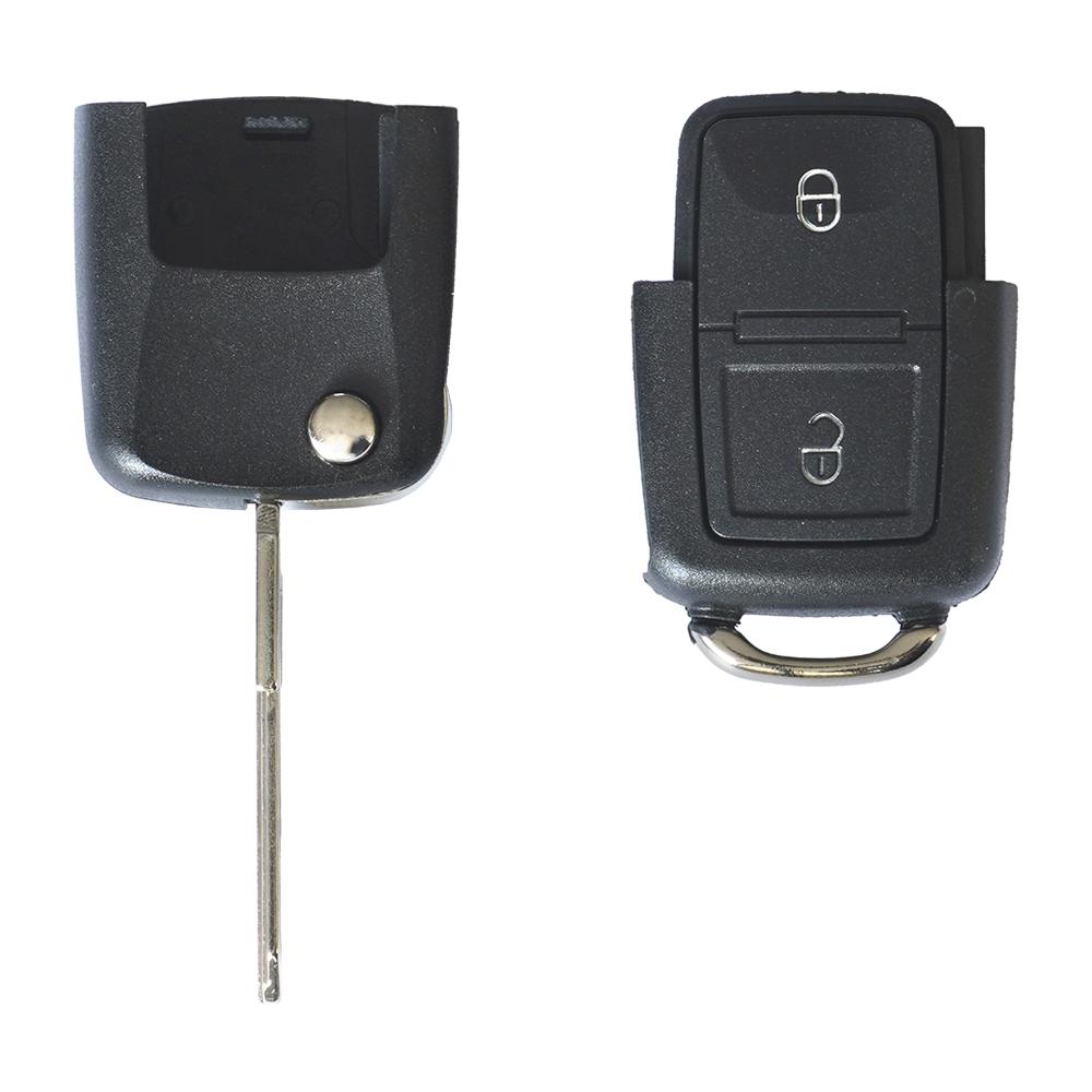 Carcasa cheie contact pentru Volkswagen jetta / passat (B5-B6-B7) / polo / scirocco / tiguan, 2 butoane, cu cheie Akonen 004VW002