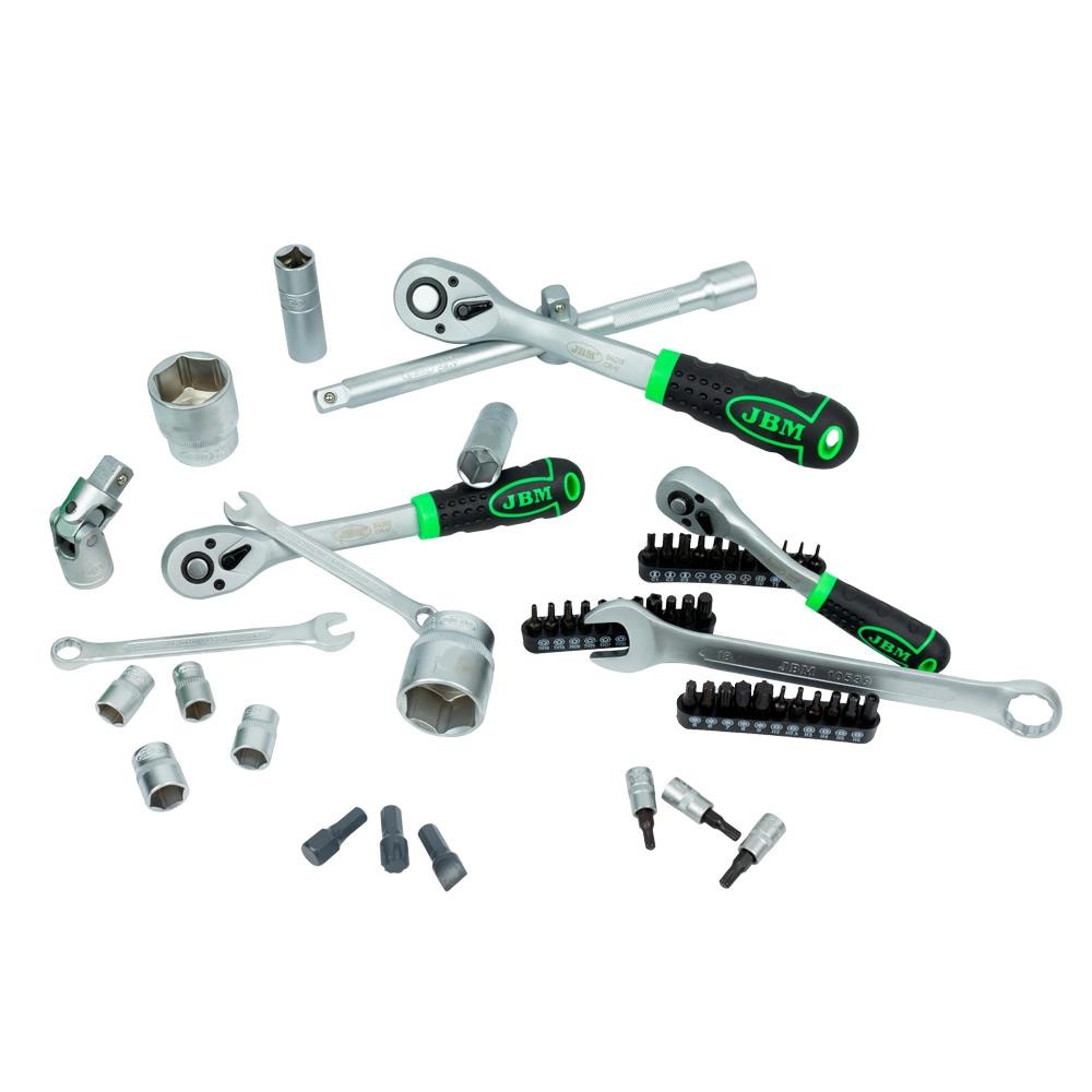 Trusa de tubulare 216 piese hexagonale zincat Jbm 54034