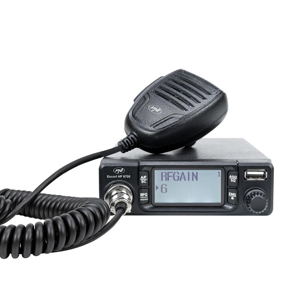 Statie radio cb Pni escort HP 9700 12/24V, USB, anc, asq, mufa de bricheta inclusa PNI-HP9700USB