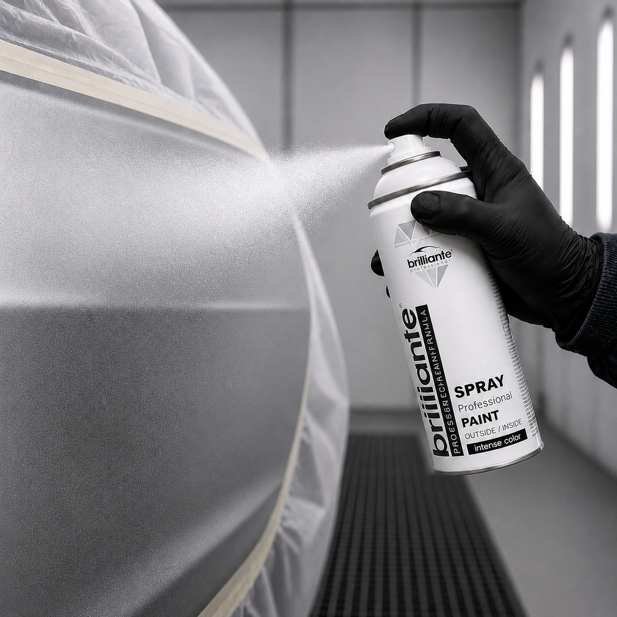 Vopsea spray alb pur lucios RAL 9010 400ml Brilliante 01427