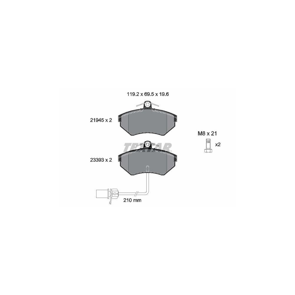 Set placute frana fata Textar 2194504