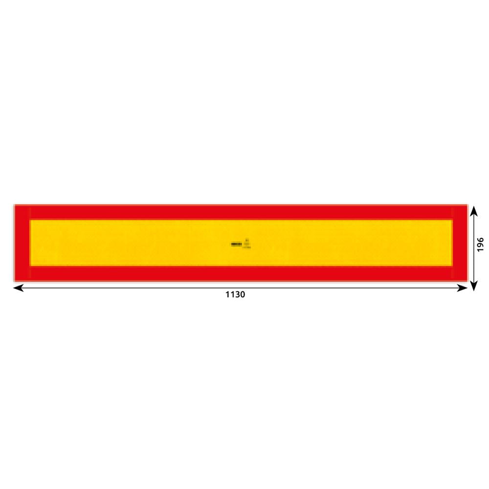 Placa reflectorizanta galben/ rosu 1130X196 mm suport aluminiu Hico TWY068