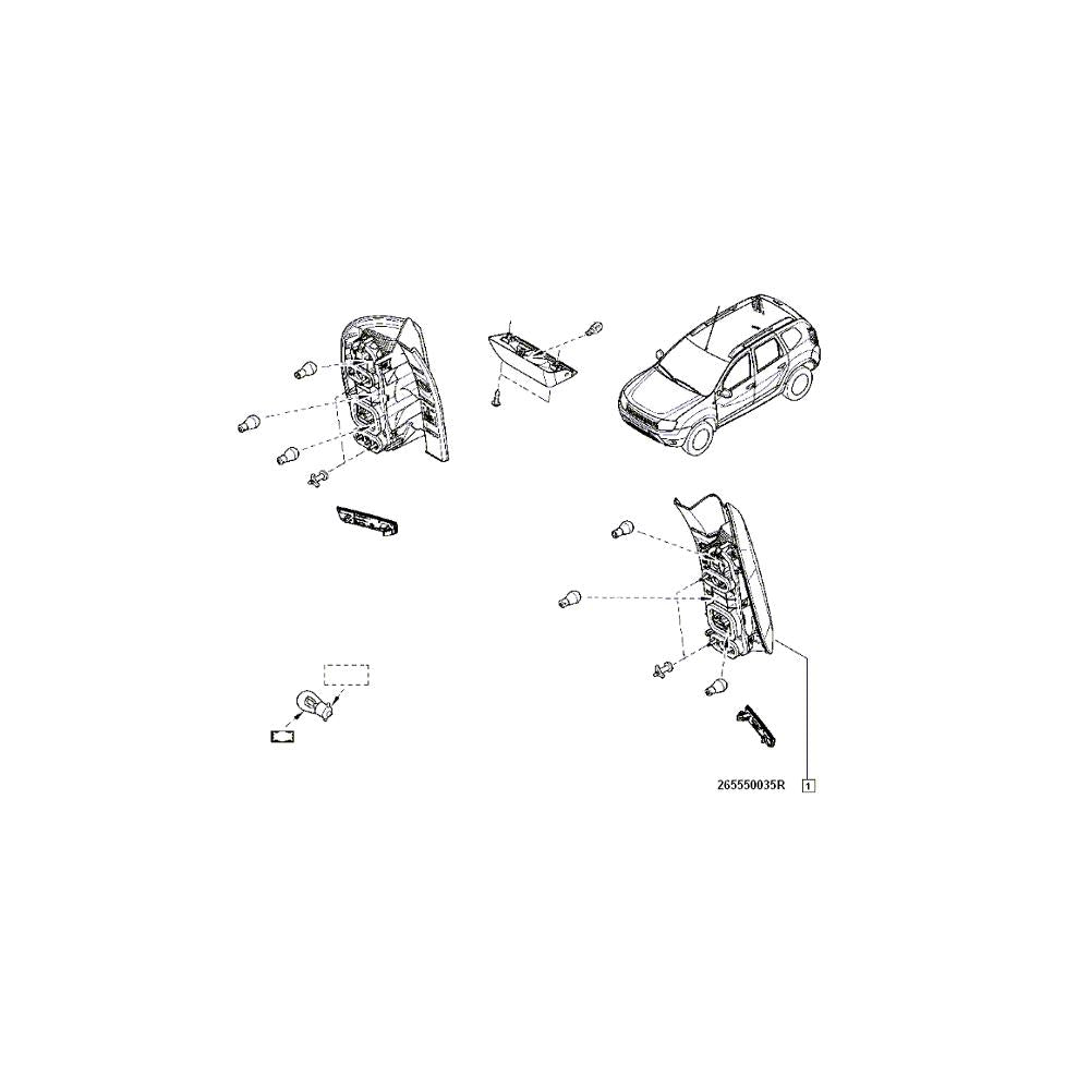 Lampa spate stg. Duster ->2013 Renault 265550035R