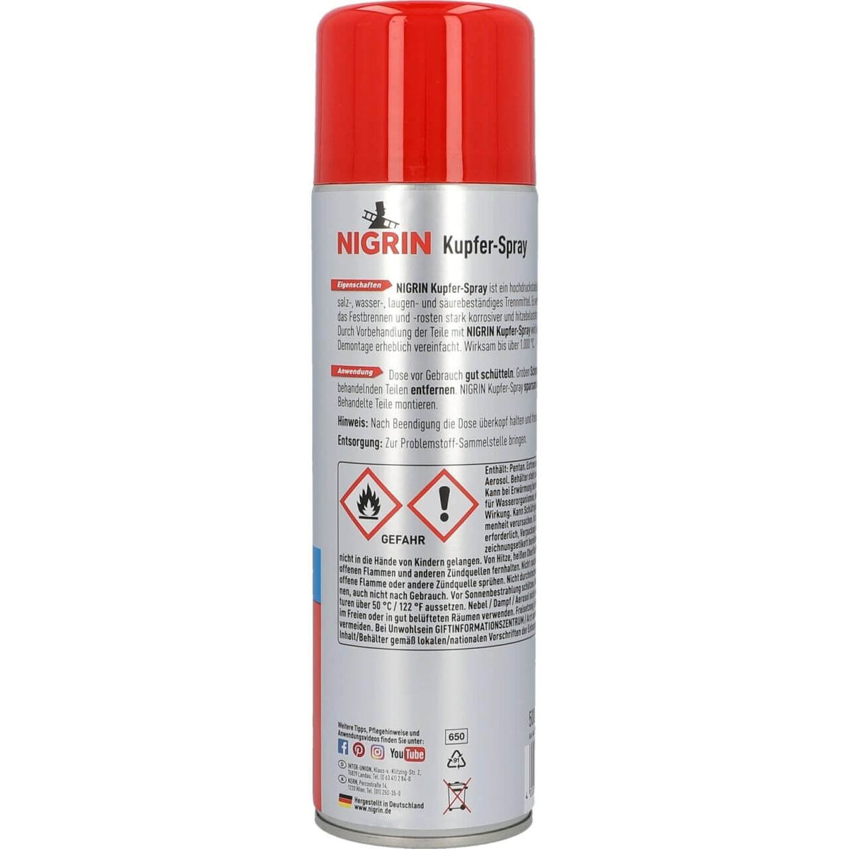 Spray cupru, Nigrin, 500 ml 12208507