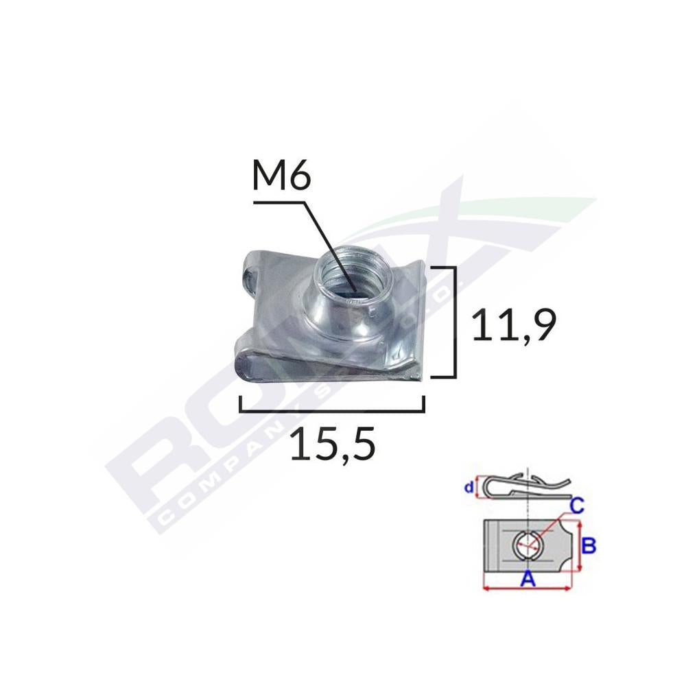 Clips metalic fixare universal set 10 buc Romix 16039