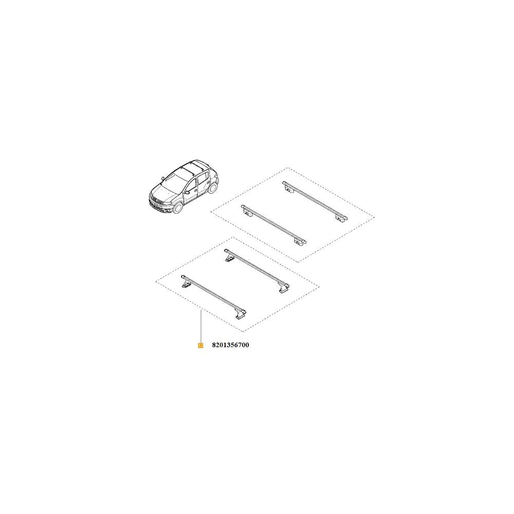 Set bare transversale Renault 8201356700