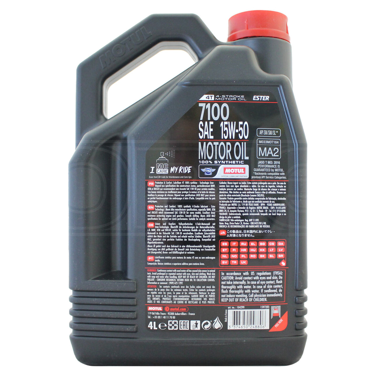 Ulei motor Motul 7100 15W50 4T 4L 104299 – imagine 2