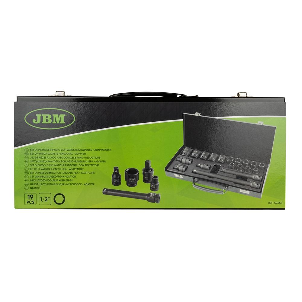 Set de 14 tubulare de impact scurte 1/2` Jbm 52345