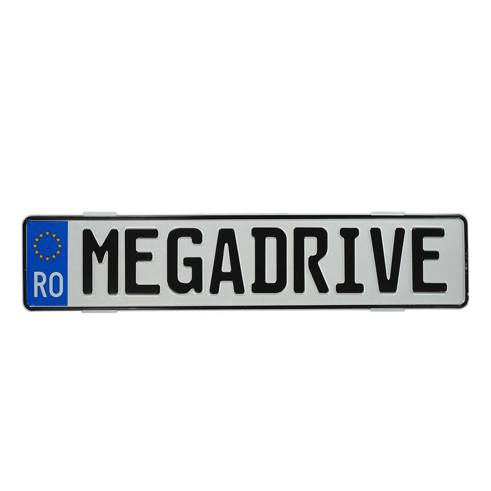 Suport numar inmatriculare Mega Drive fara rame set 4 buc (fata + spate) transparent 96781