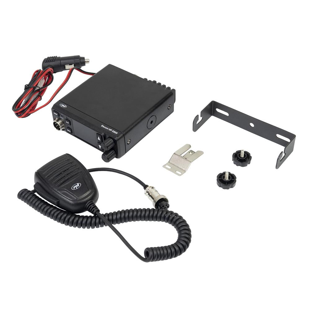 Statie radio cb Pni escort HP 5500, multistandard, 4W, am-fm, 12V/24V, asq, rf gain, mufa de bricheta inclusa PNI-HP5500