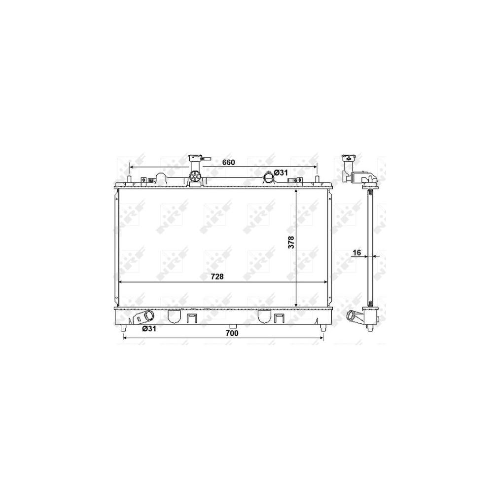 Radiator racire motor NRF 53383