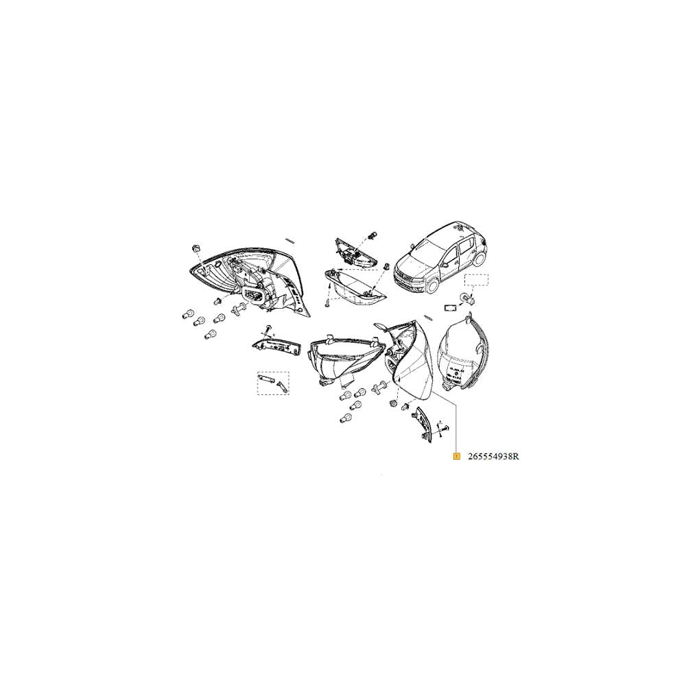 Lampa spate stg Sandero ii facelift Renault 265554938R