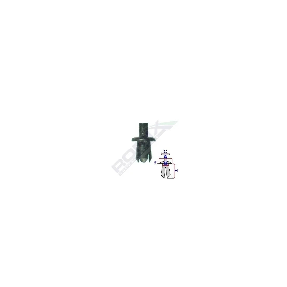 Clips fixare Fiat - negru set 25 buc Romix 20222 – imagine 2