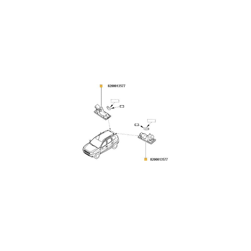 Lampa numar Renault 8200013577