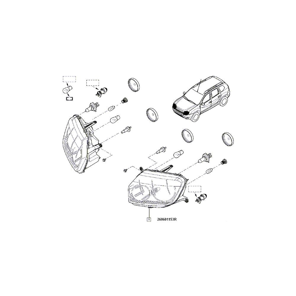 Far stg. Duster 4X2 Renault 260601153R