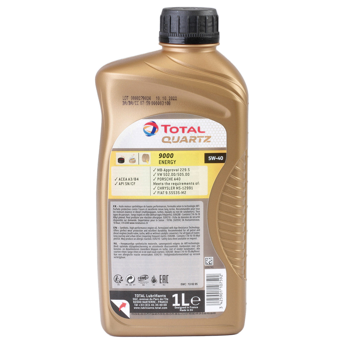 Ulei motor Total Quartz Energy 9000 5W40 1L 170321 – imagine 2