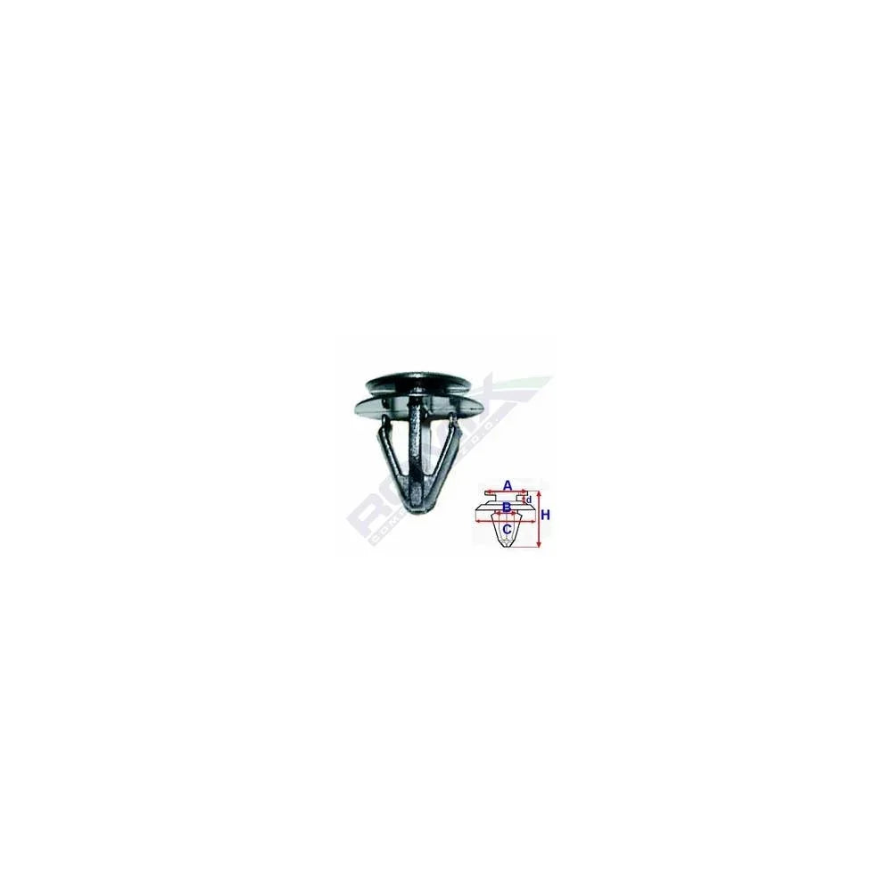 Clips tapiterie pentru fiat/suzuki 8X16.3MM - gri set 10 buc Romix B23169 – imagine 2