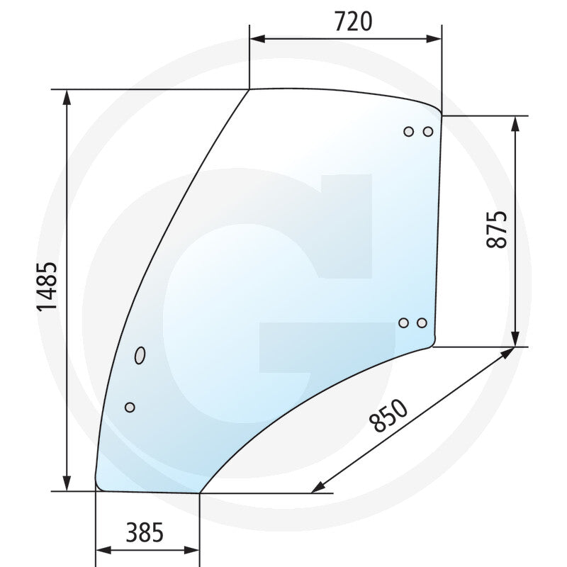 Geam usa stanga GRANIT 650S418951 Deutz-Fahr Same Lamborghini