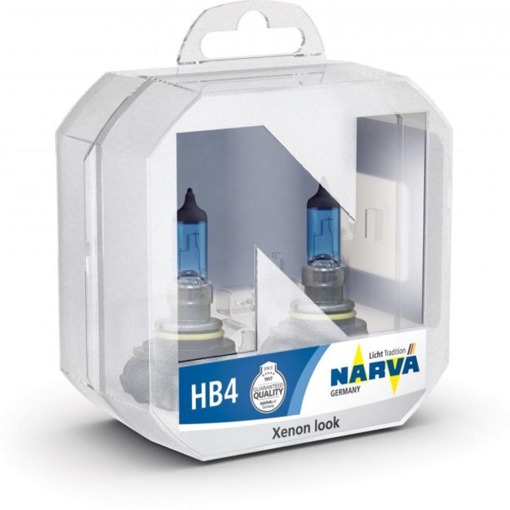 Set 2 becuri far HB4 55W 12V range power white Narva 48626RPNVAS2
