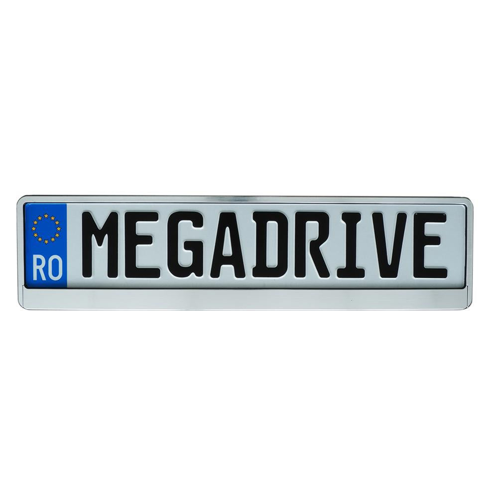 Suport numar inmatriculare Mega Drive chrome brush 1 buc 45186
