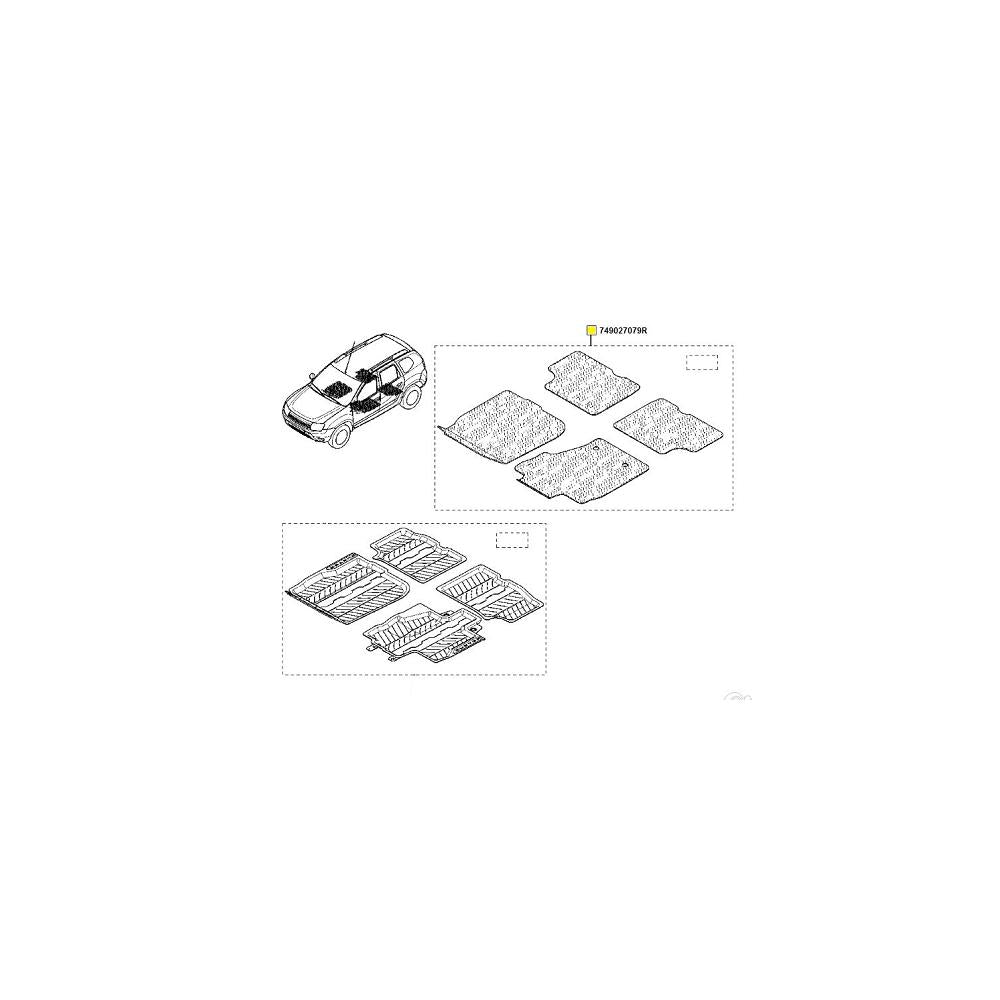 Set covorase textil madrigal 4X2 Renault 749027079R