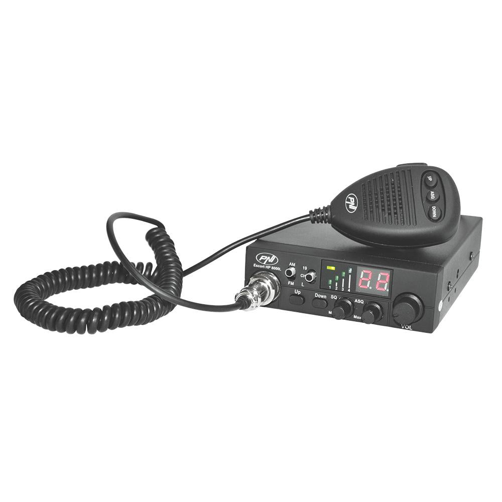 Statie radio cb Pni escort HP 8000L 12V 4W cu asq reglabil, functie lock, mufa de bricheta inclusa PNI-HP8000L
