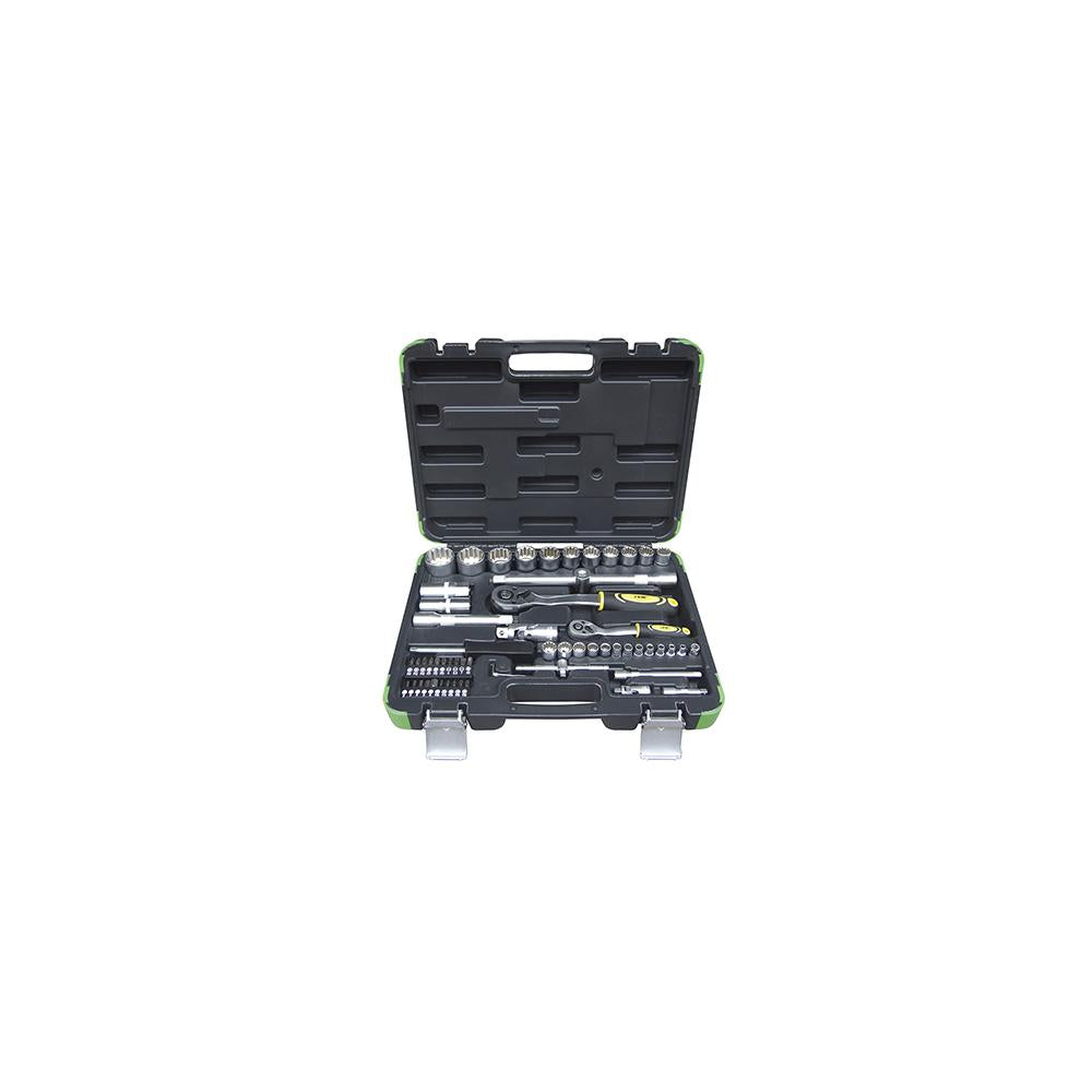 Trusa chei tubulare spline de 1/2` si 1/4` cu 61 piese Jbm 53108