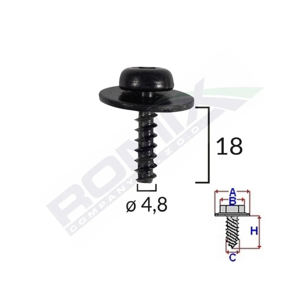 Surub montare pentru capac set 10 buc Romix C60460