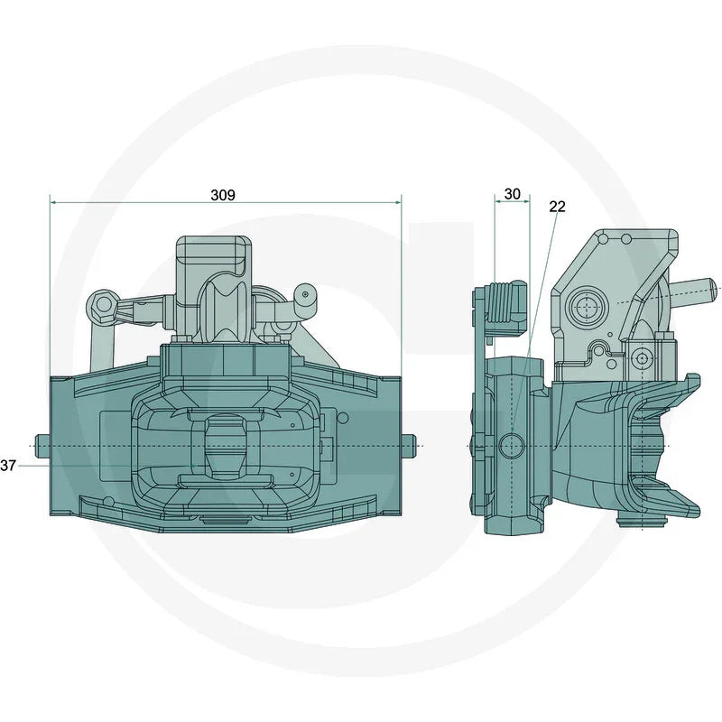 Cupla automata de tractare tractor Walterscheid – Cat. C40, 2000 kg